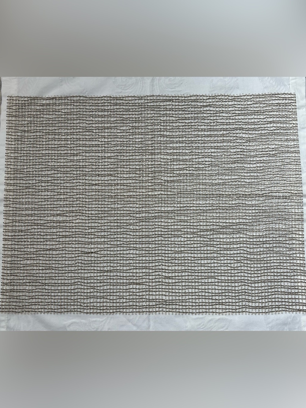 12 Chilewich Silver Woven Placemats - Picture 2 of 3